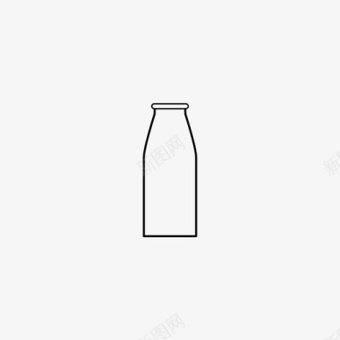新生儿玻璃奶瓶牛奶奶瓶奶制品图标