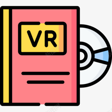 蓝光光盘光盘虚拟现实112线性彩色图标