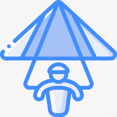 运动会徽滑翔伞夏季运动会2蓝色图标