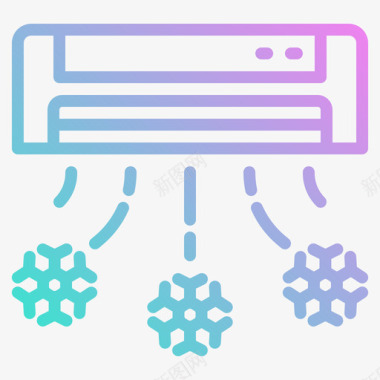 大金空调标识空调家庭办公室3梯度图标