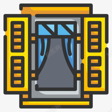 双11标志图标窗户构造201线颜色图标