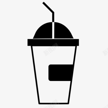 饮料杯冰咖啡饮料杯子图标