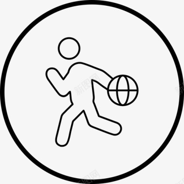 篮球篮球运动员排球图标