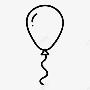新生儿气球婴儿淋浴生日图标