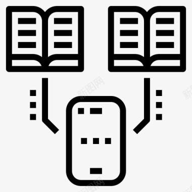 文化墙图书馆在线图书馆在线教育33线性图标