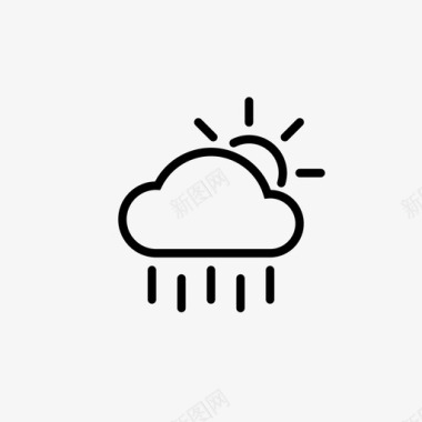 下雨预报多云阵雨小雨天气预报移动天气预报图标