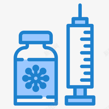 格调100疫苗冠状病毒100蓝色图标