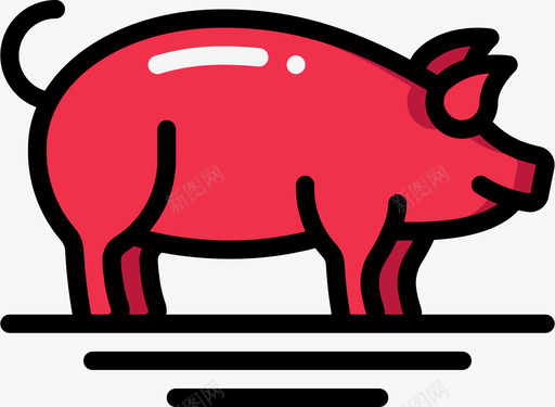 福猪猪农业71线性颜色图标