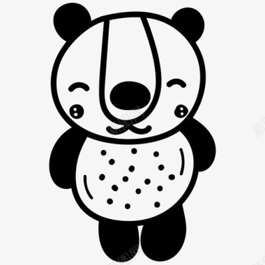 可爱的熊猫熊可爱的熊猫熊猫卡通图标