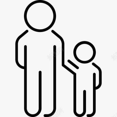 父亲节抚养孩子收养为人父母图标