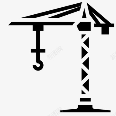 工地警示标志塔吊建筑施工10填料图标