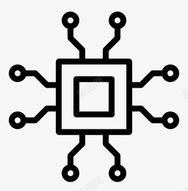 芯片芯片组电子图标