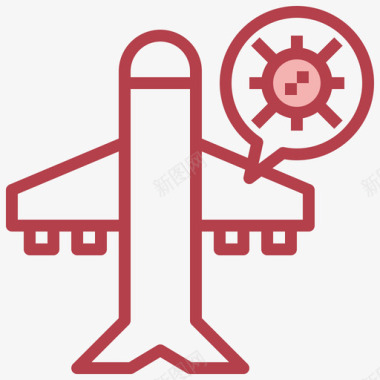 红色小图标病毒传播covid1923红色图标