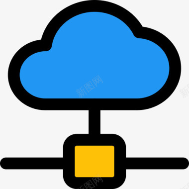 颜色颜料云网络web应用程序开发4线性颜色图标