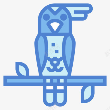 鹦鹉宠物64蓝色图标