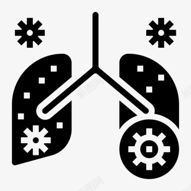 病毒矢量图肺炎冠状病毒76填充图标