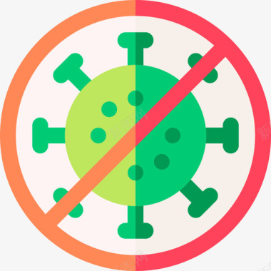 预防结核病不冠状病毒预防7平坦图标