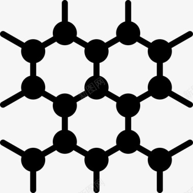 矢量网格石墨烯技术网格纳米技术图标