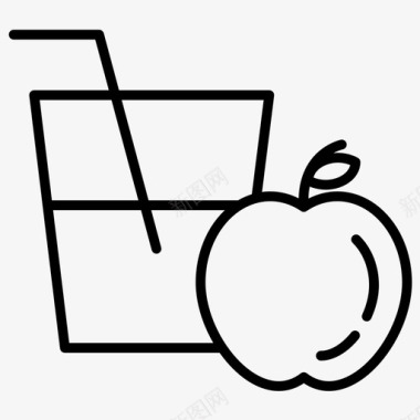 水果苹果杯子图标