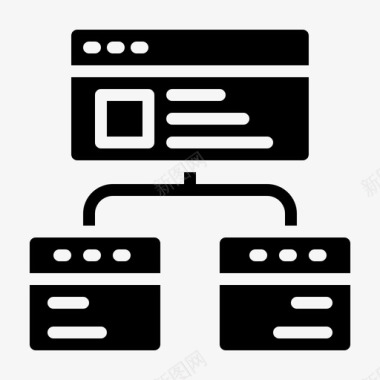 网站地图流程图网页设计开发图标
