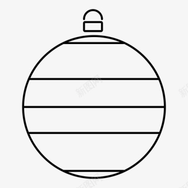 两个条纹球圣诞节图标
