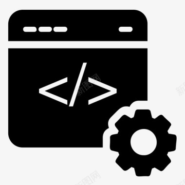 网页语言翻译网络开发向量网页开发向量编程语言图标