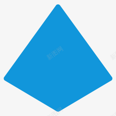 立体素材三角立体对比面积图图标
