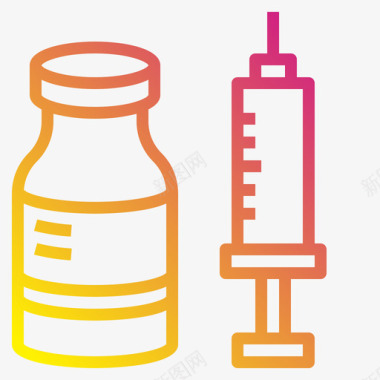 疫苗医疗保健30梯度图标