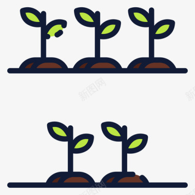种植业图标种植业农业77线性颜色图标