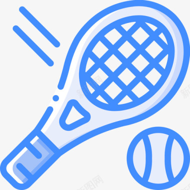 网球网球奢华生活3蓝色图标