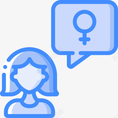 信息信息妇女节54蓝色图标