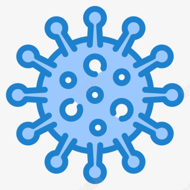 病毒冠状病毒冠状病毒125蓝色图标