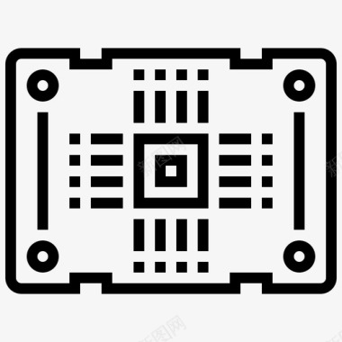 PCB板Pcb板电子元件6线性图标