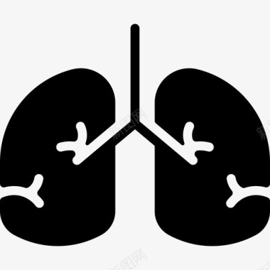 肺部冠状病毒111填充图标