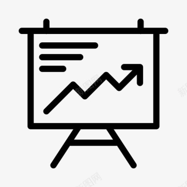 卡通展示图表展示板图表图表统计图标