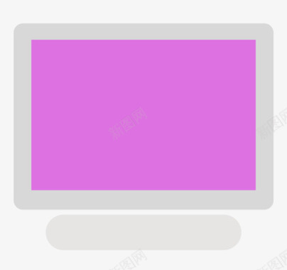 电脑粉色图标