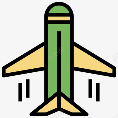 飞机巴西嘉年华39线性颜色图标