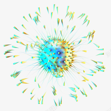 高清淘宝点击放大下载高清光谱微抽象世界3D形状Spectr图标