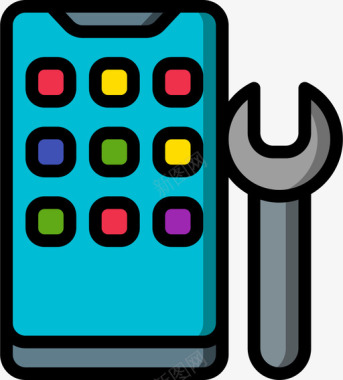 手机威锋图标智能手机ui概念4线性颜色图标