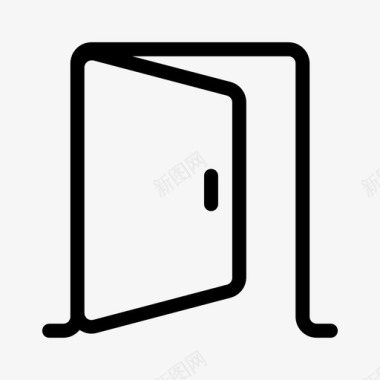 门贴门建筑家具图标
