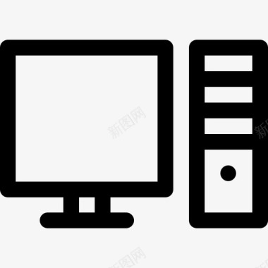 计算机办公计算机办公室236线性图标