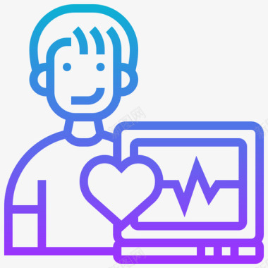 公共信息标志心率健康检查10梯度图标