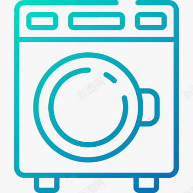 洗衣机模型洗衣机227号酒店梯度图标