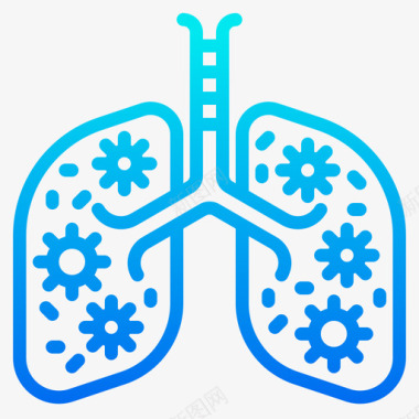 健康医疗感染肺部医疗保健18梯度图标