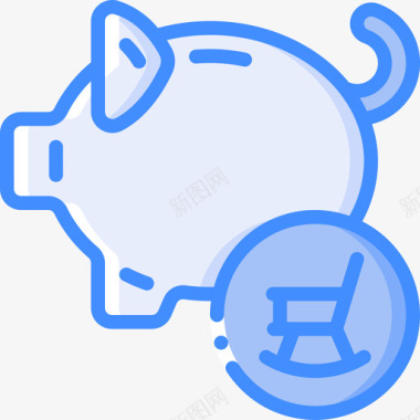 福猪猪退休4蓝色图标