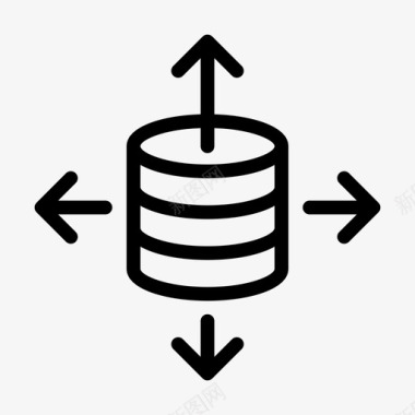 云计算大数据数据中心共享数据中心数据库图标
