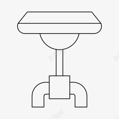 公园内的椅子桌子椅子装饰图标