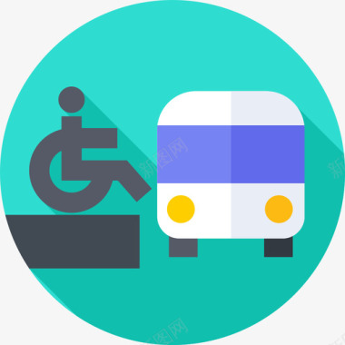 援助之手公共汽车残疾人援助16平的图标