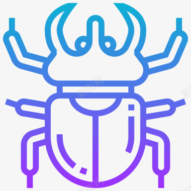 昆虫设计甲虫昆虫7梯度图标