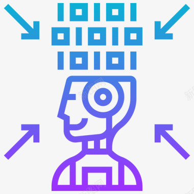 分析矢量图数据分析人工智能119梯度图标